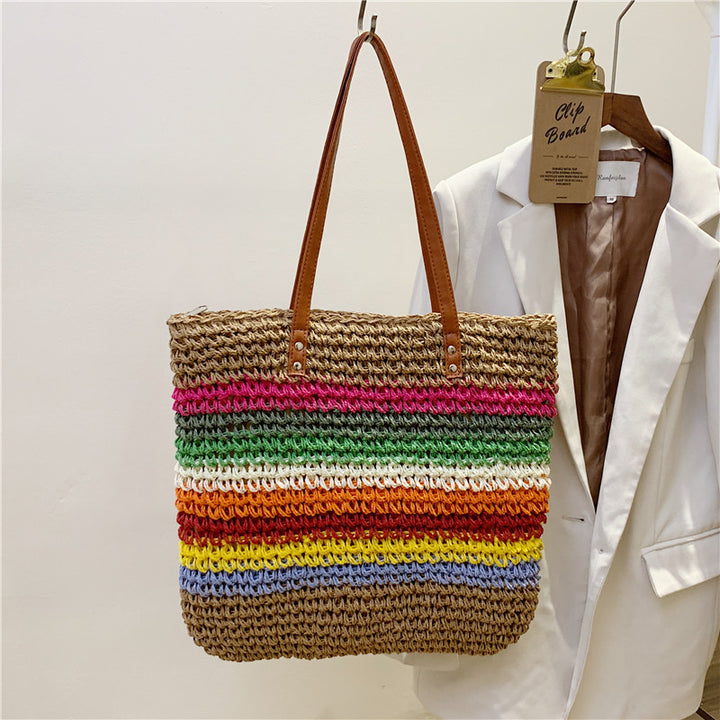 Handcrafted Tote Bag Made from Sustainable Materials with Colorful Stripes Stornfield