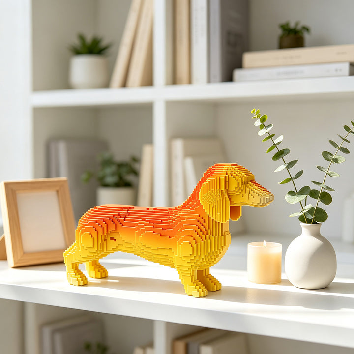Playful decorative figure of a cute dachshund Stornfield