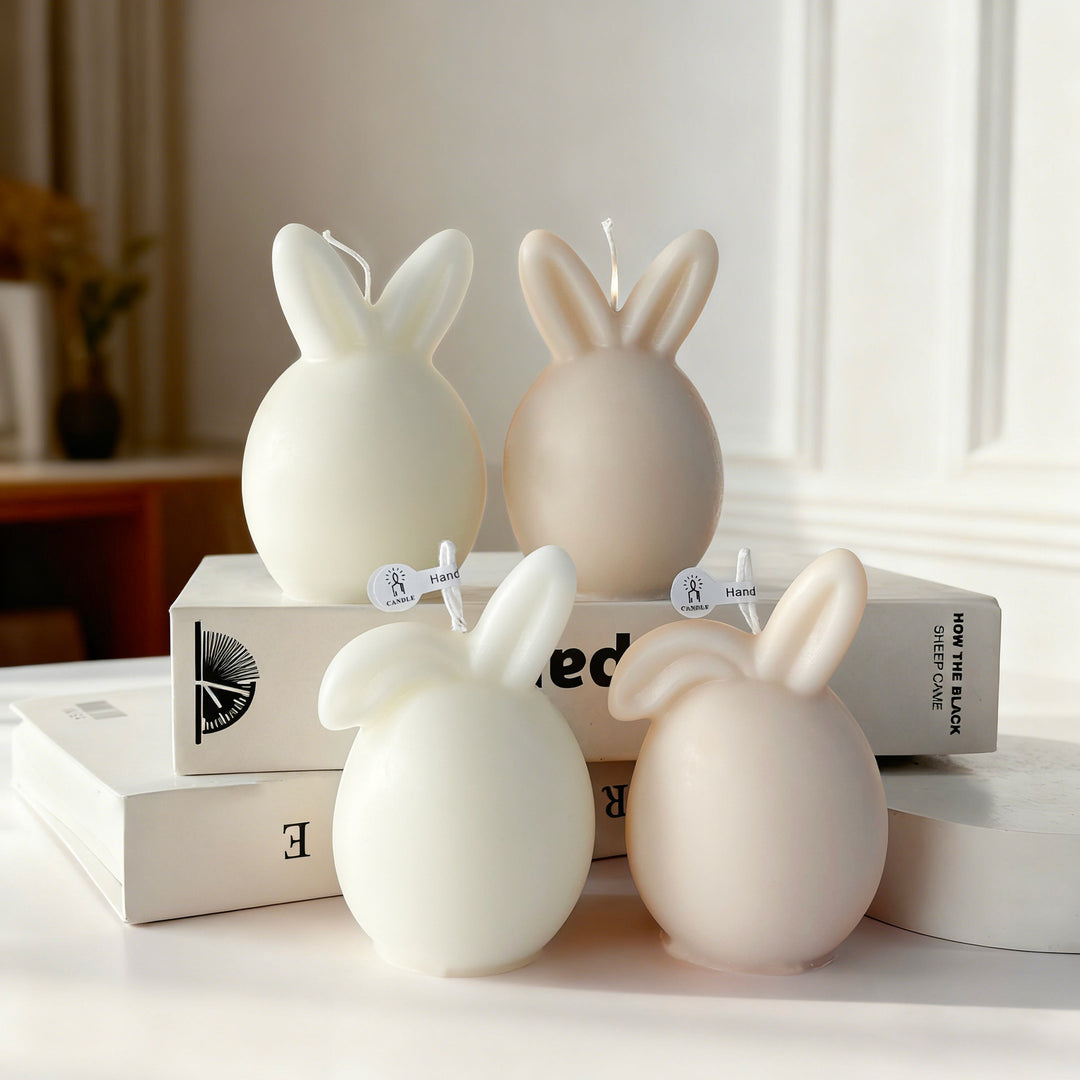 Bunny-Themed Decorative Candle