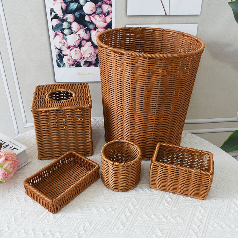 Handcrafted Woven Storage Basket with Open Top Stornfield