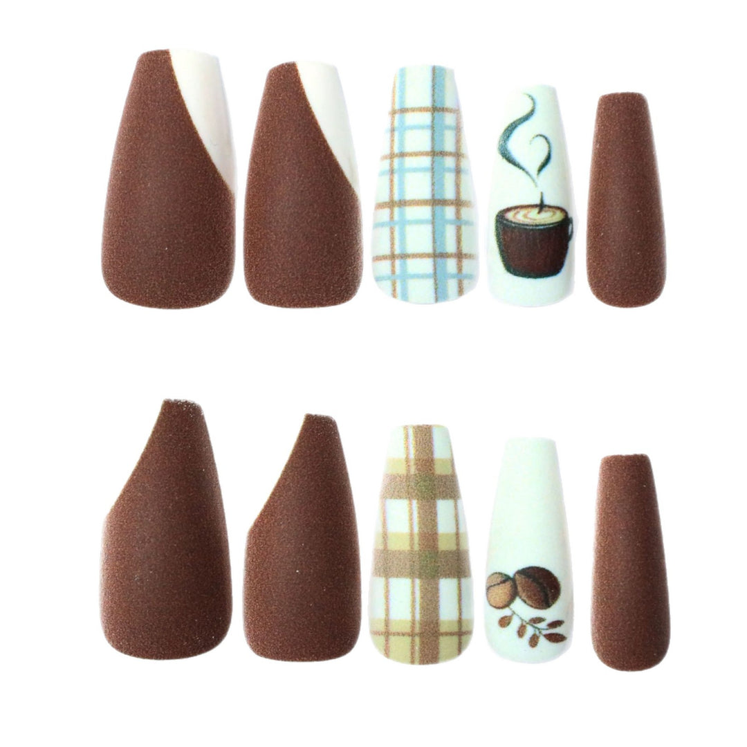 Creative Coffee-Themed Nail Art Set Stornfield