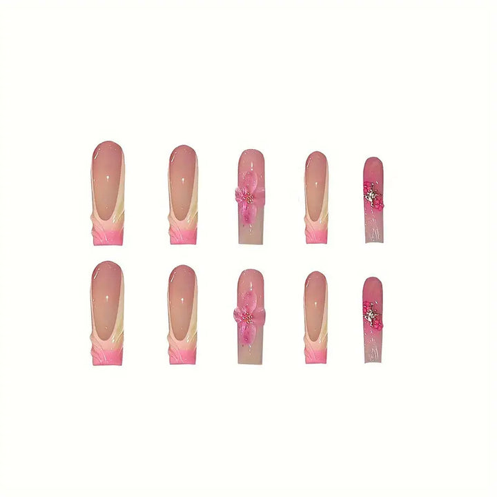 Decorative 3D Floral Acrylic Nail Enhancements Stornfield