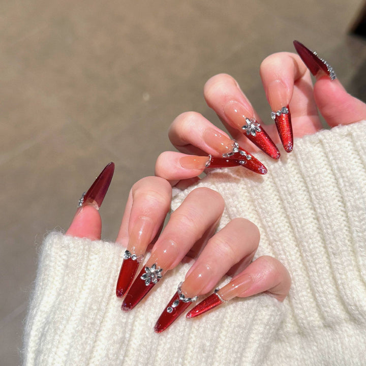 Premium Rhinestone-Embellished Acrylic Nails Stornfield