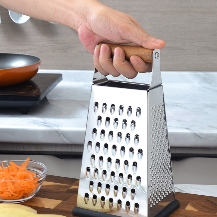 Ergonomic stainless steel cheese and vegetable grater Stornfield