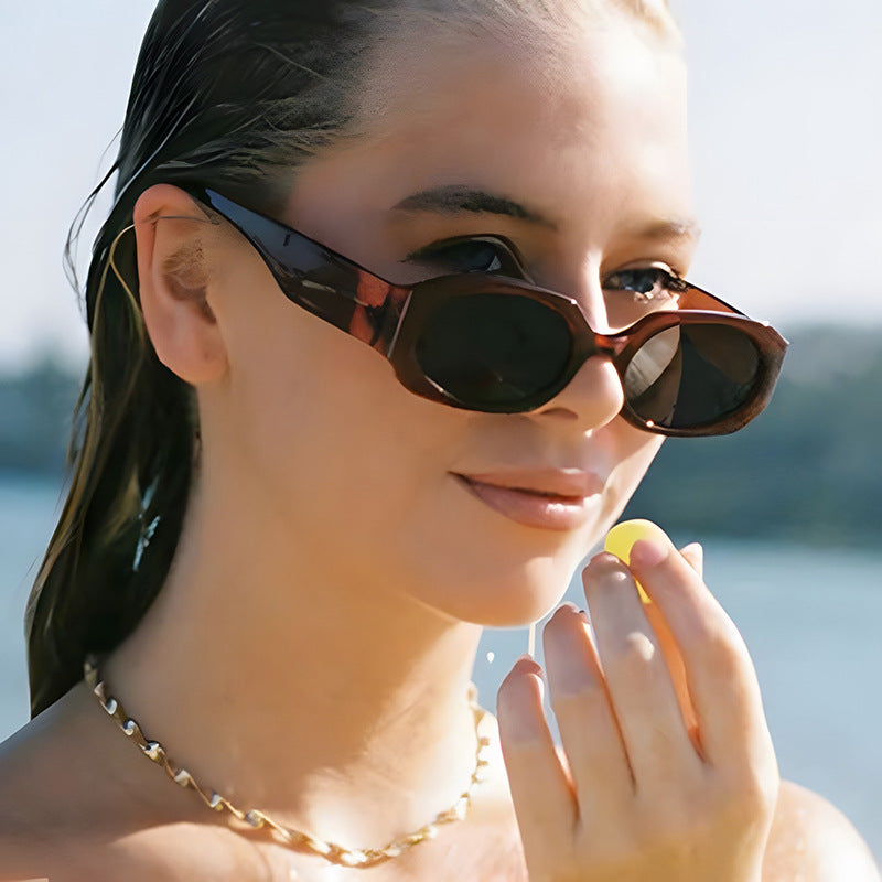 Women extravagant sunglasses in stylish retro design Stornfield