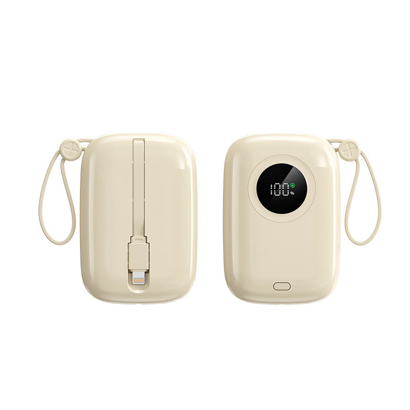 Compact and powerful power bank with digital charging display and integrated cable Stornfield