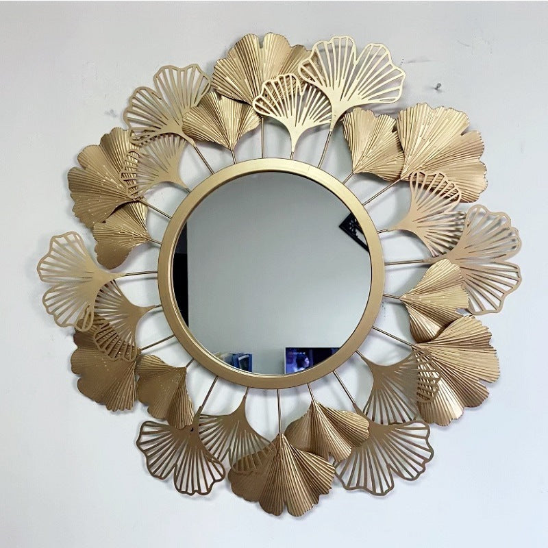 Decorative Ginkgo Leaf Wall Mirror Stornfield