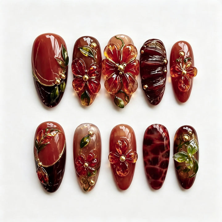 Floral Gel Nail Art Set Stornfield