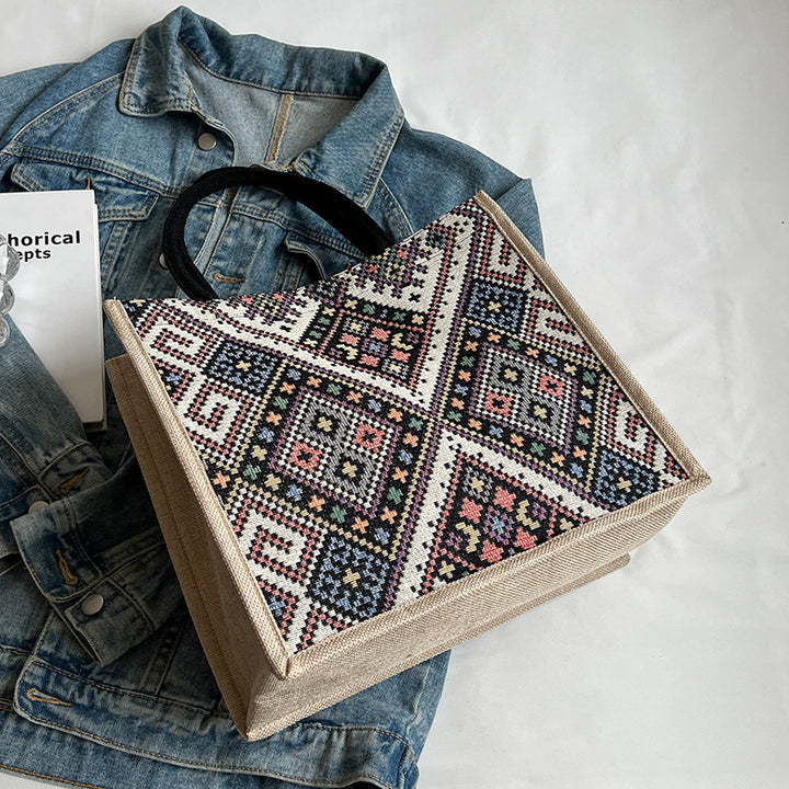 Artisan-Inspired Geometric Tote Bag