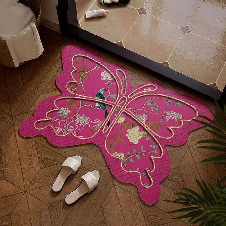 Butterfly-Shaped Decorative Floor Mat
