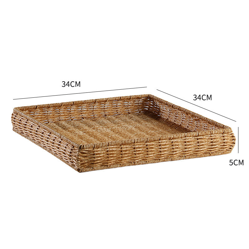 Handwoven Decorative Serving Tray Stornfield 1783754312