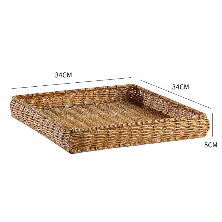 Handwoven Decorative Serving Tray Stornfield 1783754312