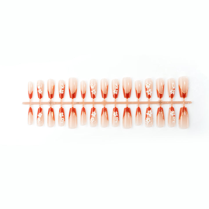 Artificial Nail Set with Floral Accents Stornfield