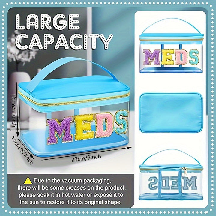 Transparent cosmetic organizer bag with glitter details Stornfield