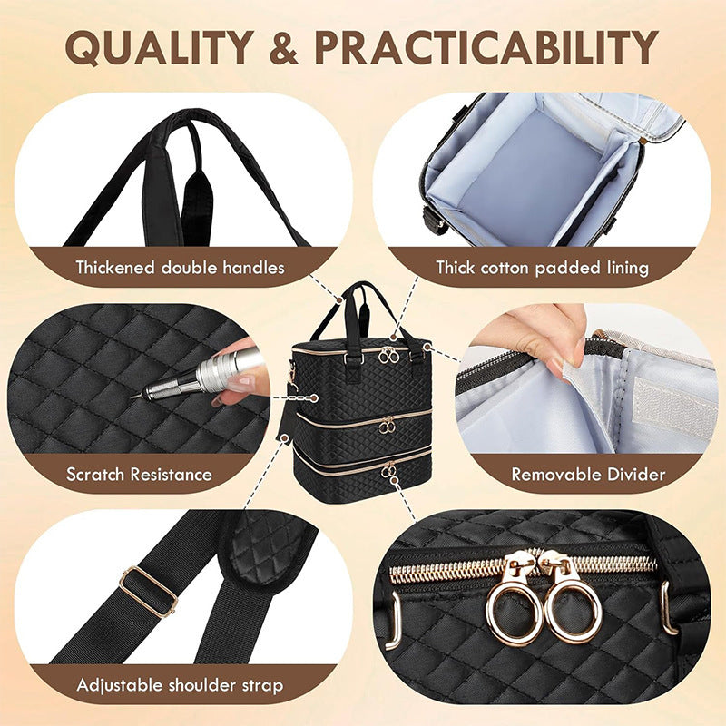Cosmetic storage bag with multiple compartments Stornfield