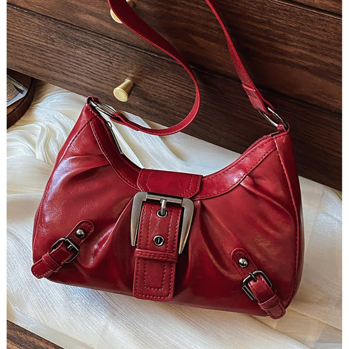 Shoulder bag with trendy design and decorative buckle closure Stornfield