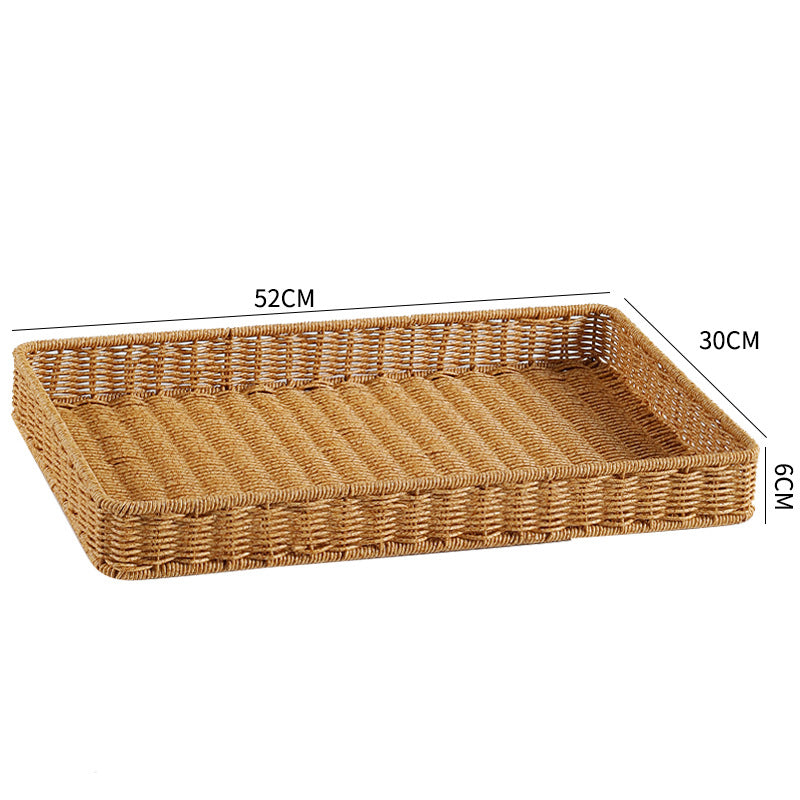 Unisex Rectangular Serving Basket made of handwoven natural material Stornfield