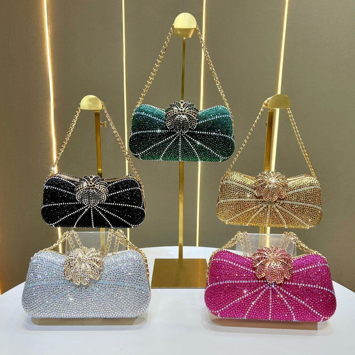 Rhinestone-Studded Evening Purse
