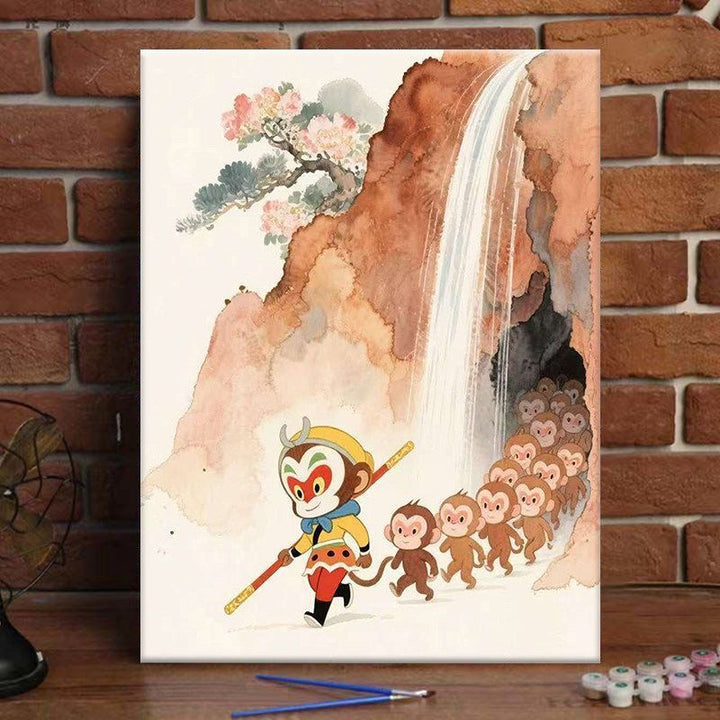 Whimsical Monkey Adventure Art Print Stornfield