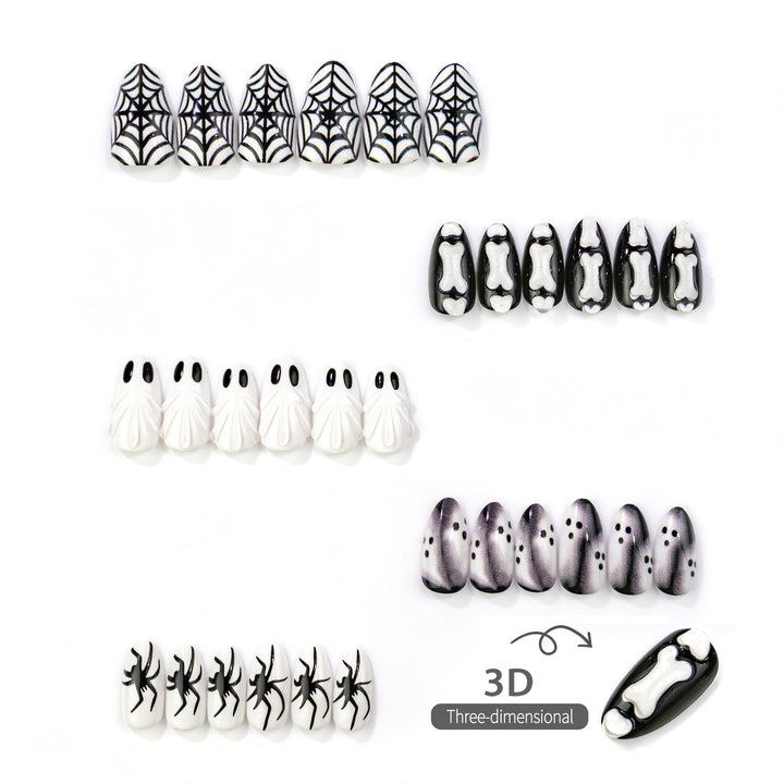 Halloween-Themed Press-On Nail Art Set 1790738549