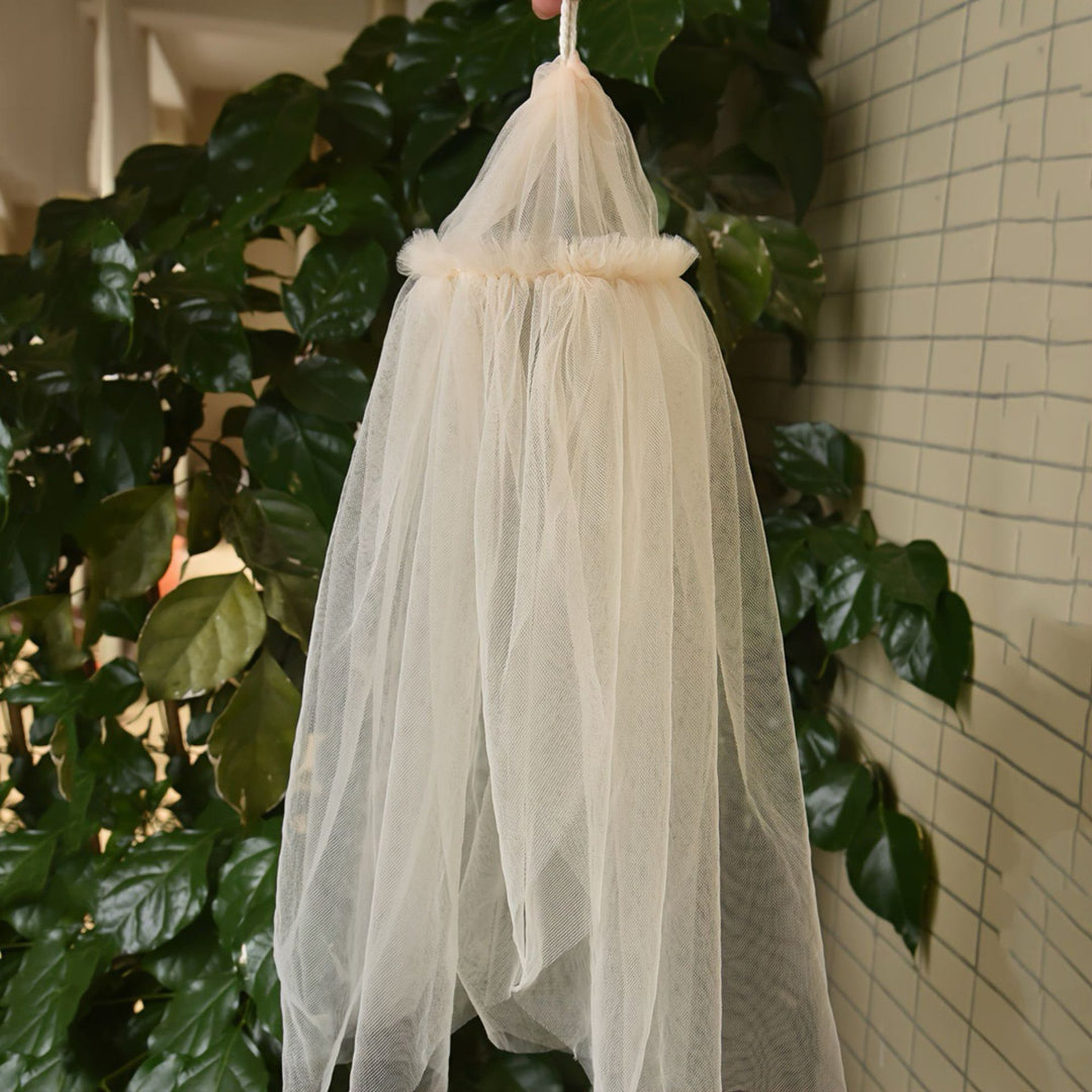 Decorative Hanging Bed Canopy Mosquito Net with Ruffled Top