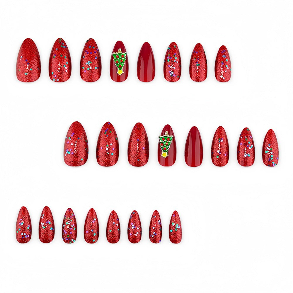 Artificial nails with festive Christmas design Stornfield