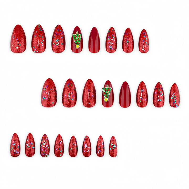 Artificial nails with festive Christmas design Stornfield
