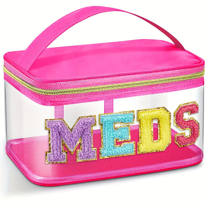 Transparent cosmetic organizer bag with glitter details Stornfield