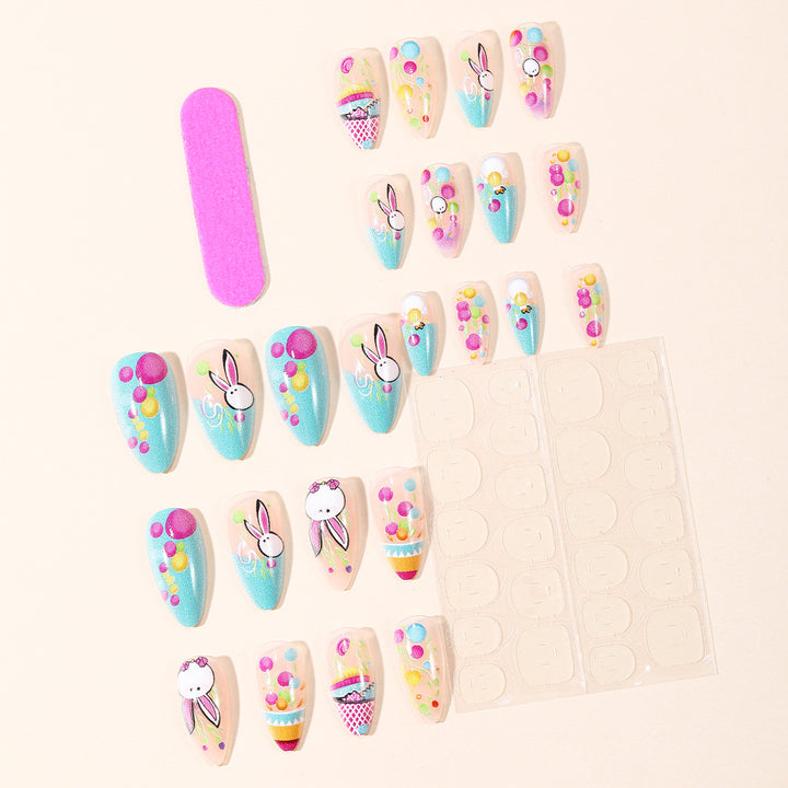 Decorative Easter-Themed Nail Art Extensions Stornfield