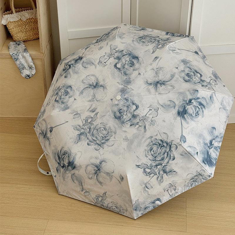Ladies Folding Umbrella with Romantic Floral Design Stornfield
