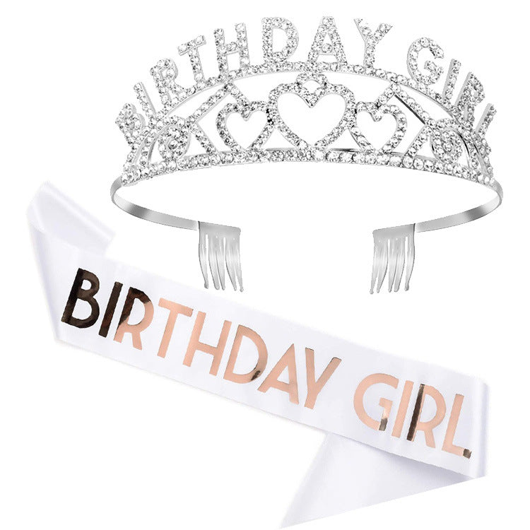 Women's Sparkling Tiara and Sash Set Stornfield