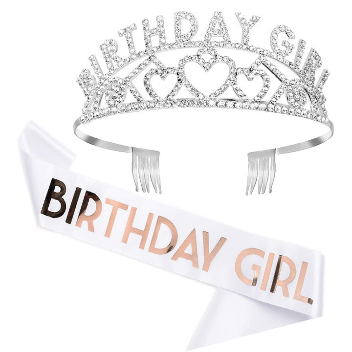 Women's Sparkling Tiara and Sash Set Stornfield