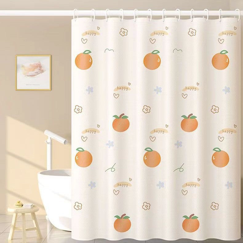 Playful Fruit-Themed Shower Curtain Stornfield