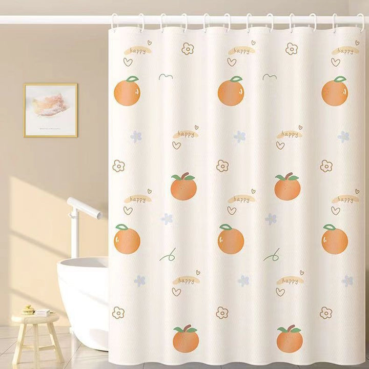 Playful Fruit-Themed Shower Curtain Stornfield