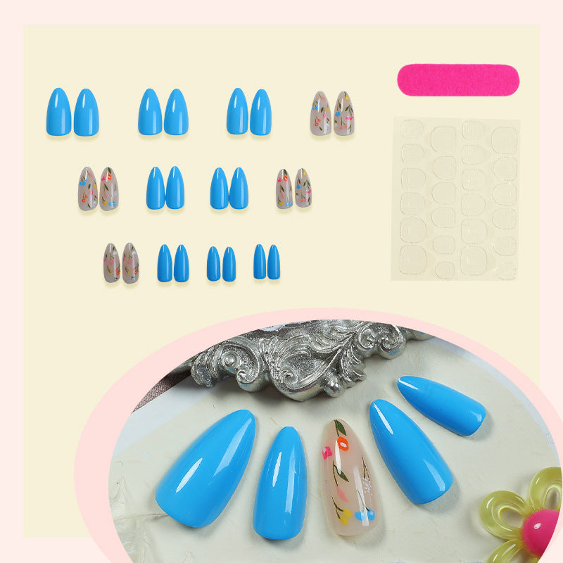 Detailed Floral Design Press-On Nail Set Stornfield