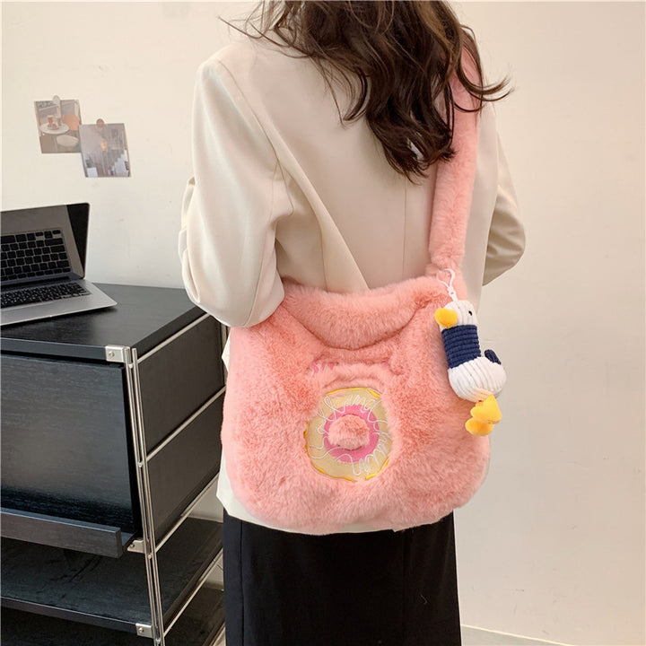 Plush Animal-Themed Tote Bag