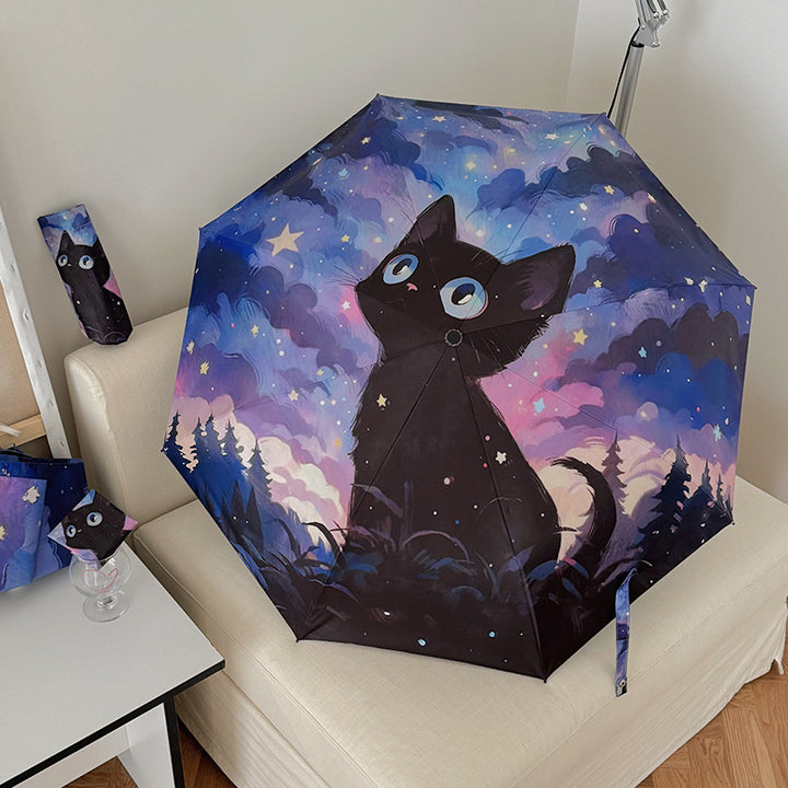 Women's umbrella with cute cat design by Stornfield