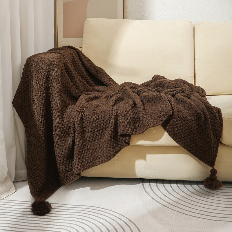 Textured Knit Throw Blanket