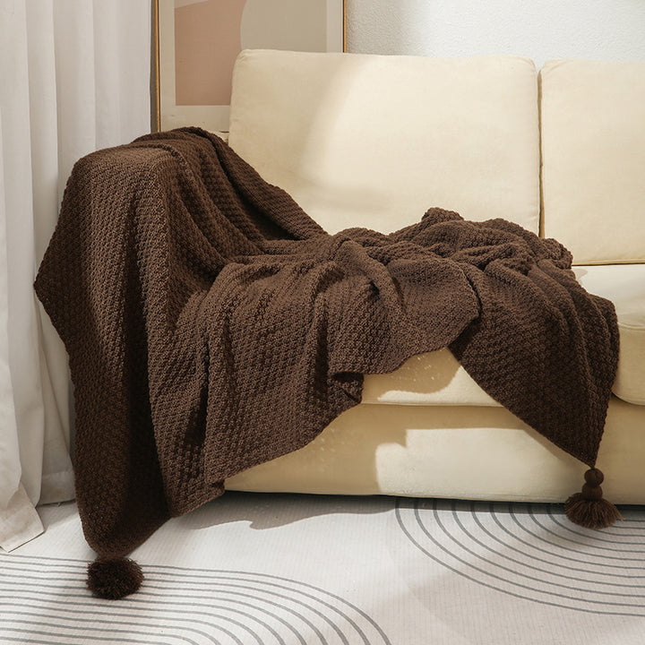 Textured Knit Throw Blanket