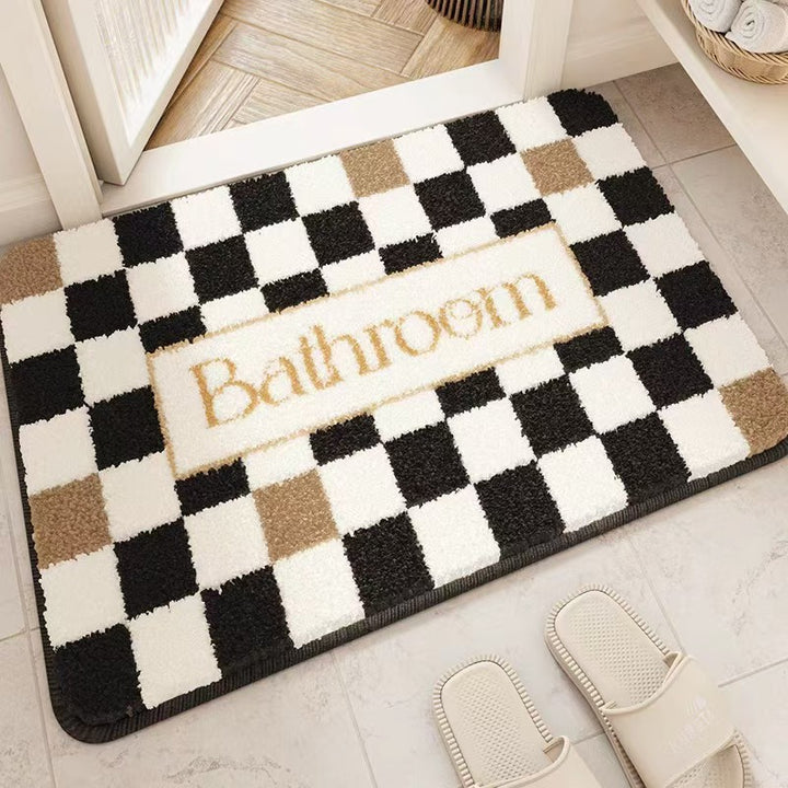 Strawberry-Themed Plush Bath Mat