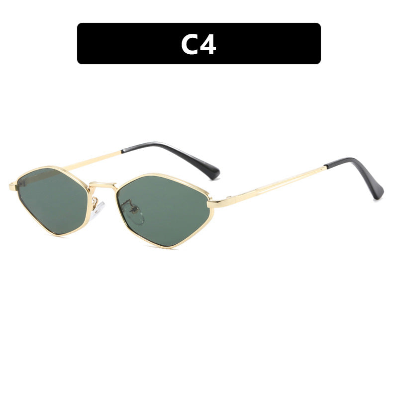 Women's geometric sunglasses with fine metal frame and UV protection Stornfield