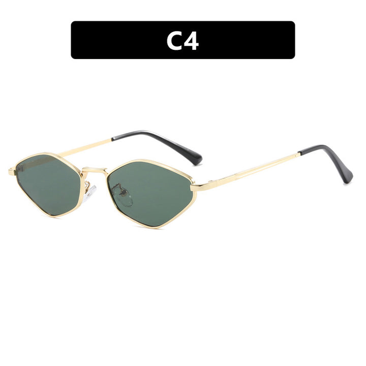 Women's geometric sunglasses with fine metal frame and UV protection Stornfield