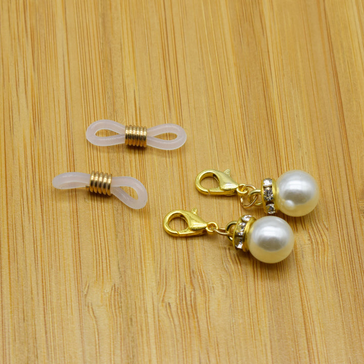 Elegant Pearl and Crystal Eyewear Holder Stornfield