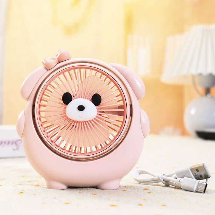 Ladies Portable Mini Hand Fan with Playful Animal Design Stornfield