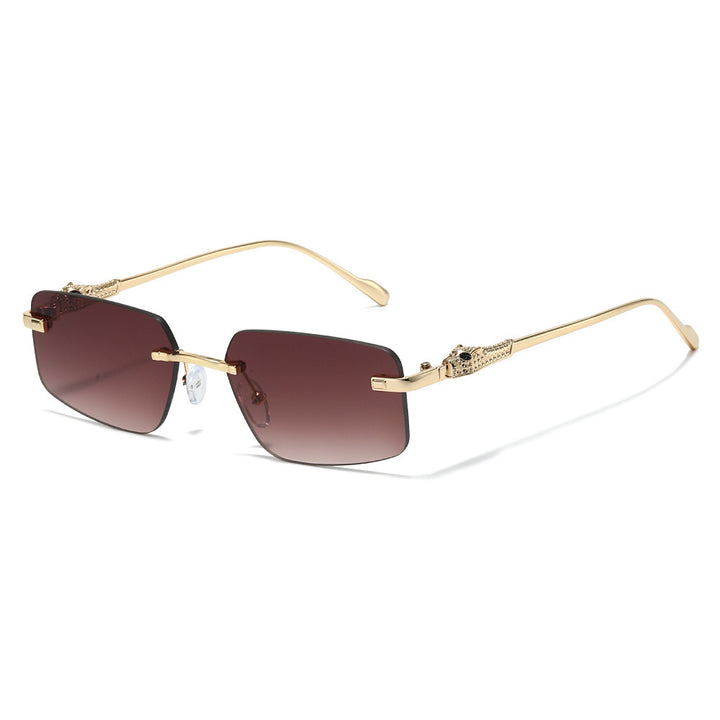Designer Rectangle Sunglasses with Luxurious Metallic Details Stornfield