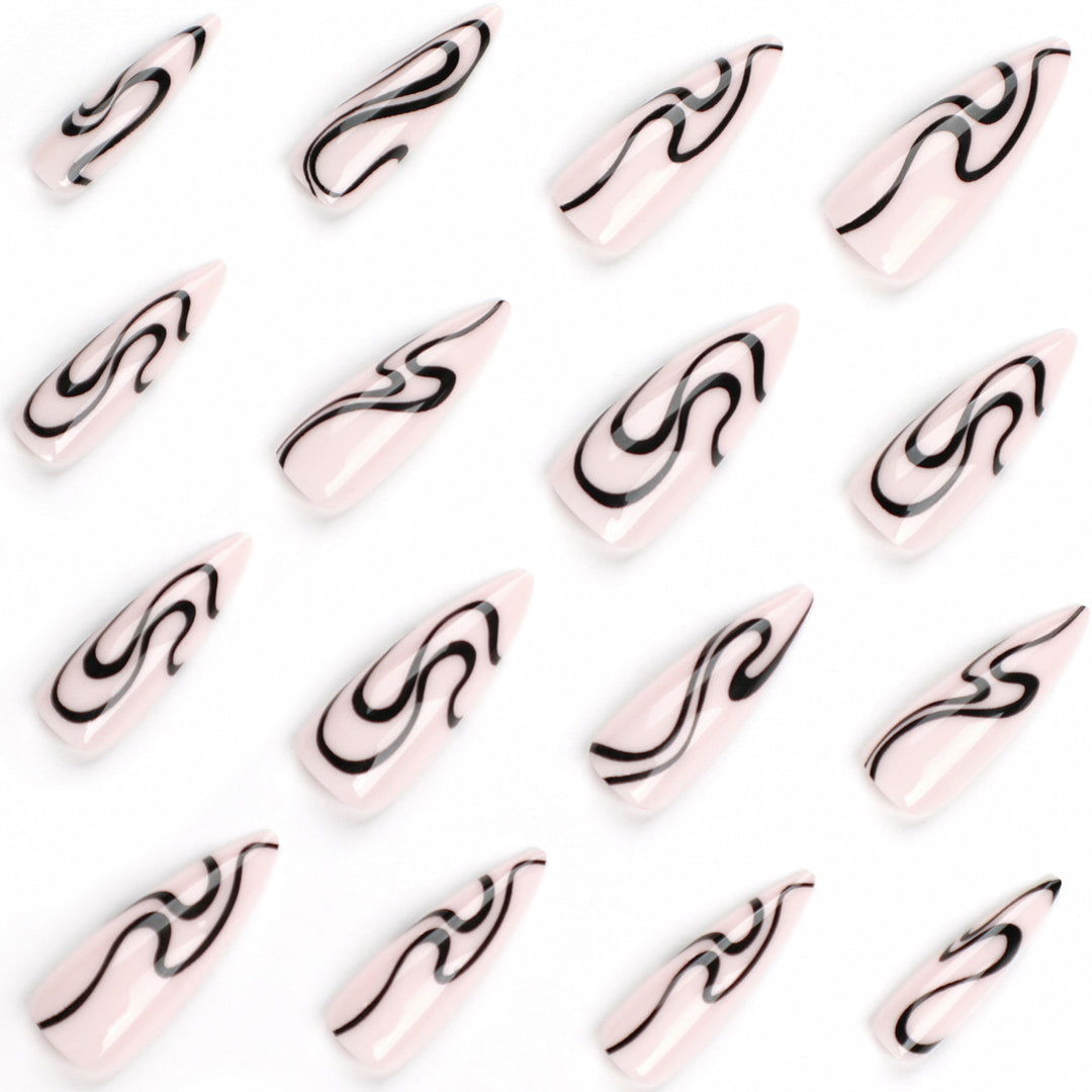 Artistic nail extensions with modern design and elegant lines Stornfield