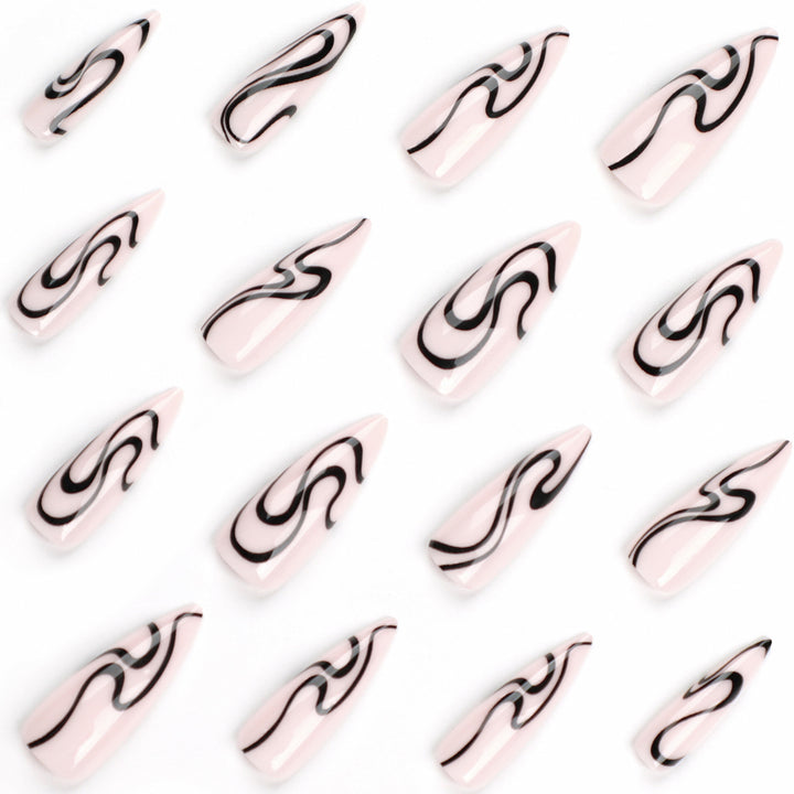 Artistic nail extensions with modern design and elegant lines Stornfield