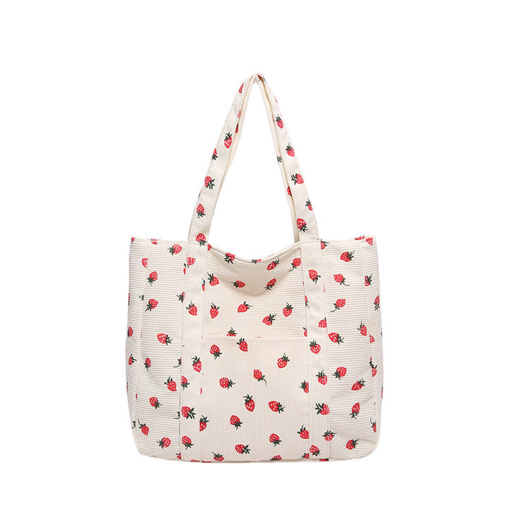 WoStylish Corduroy Shopping Tote Stornfield