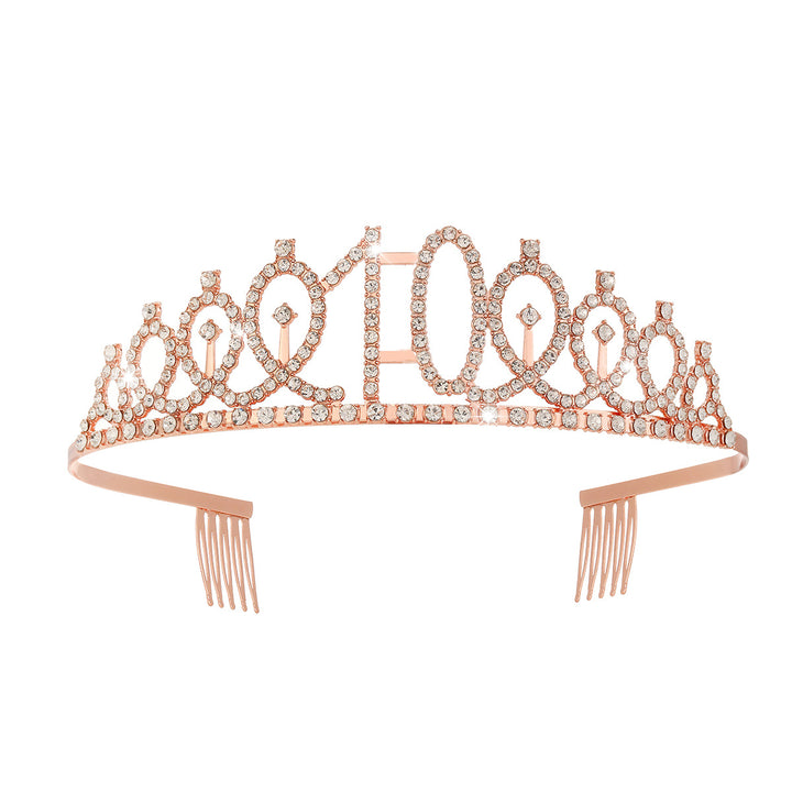 Women's Crystal-Embellished Tiara with Elegant Design Stornfield