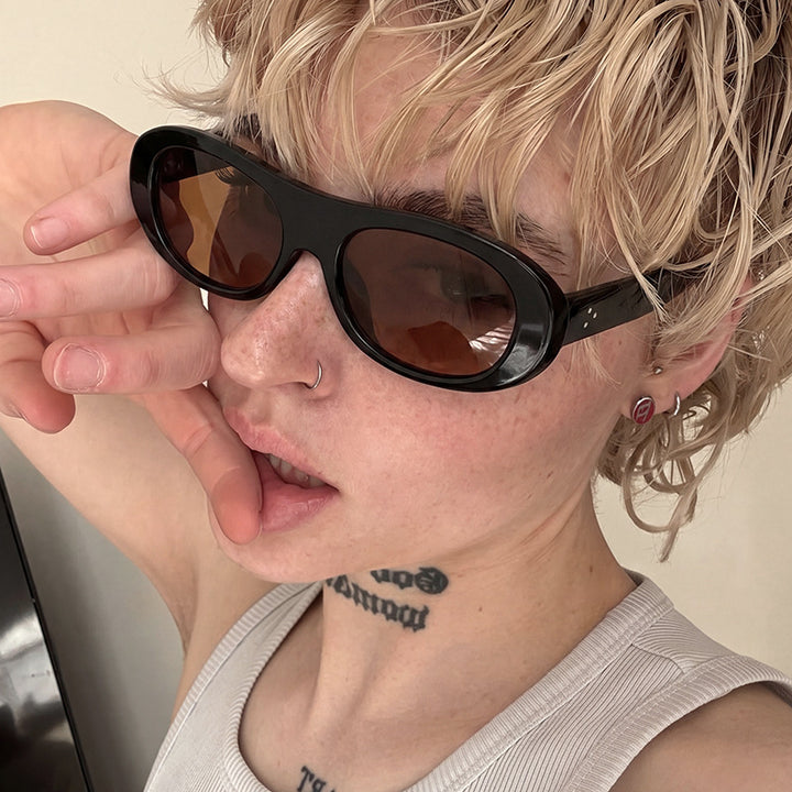 Women's fashionable oversized sunglasses with elegant tortoiseshell pattern Stornfield